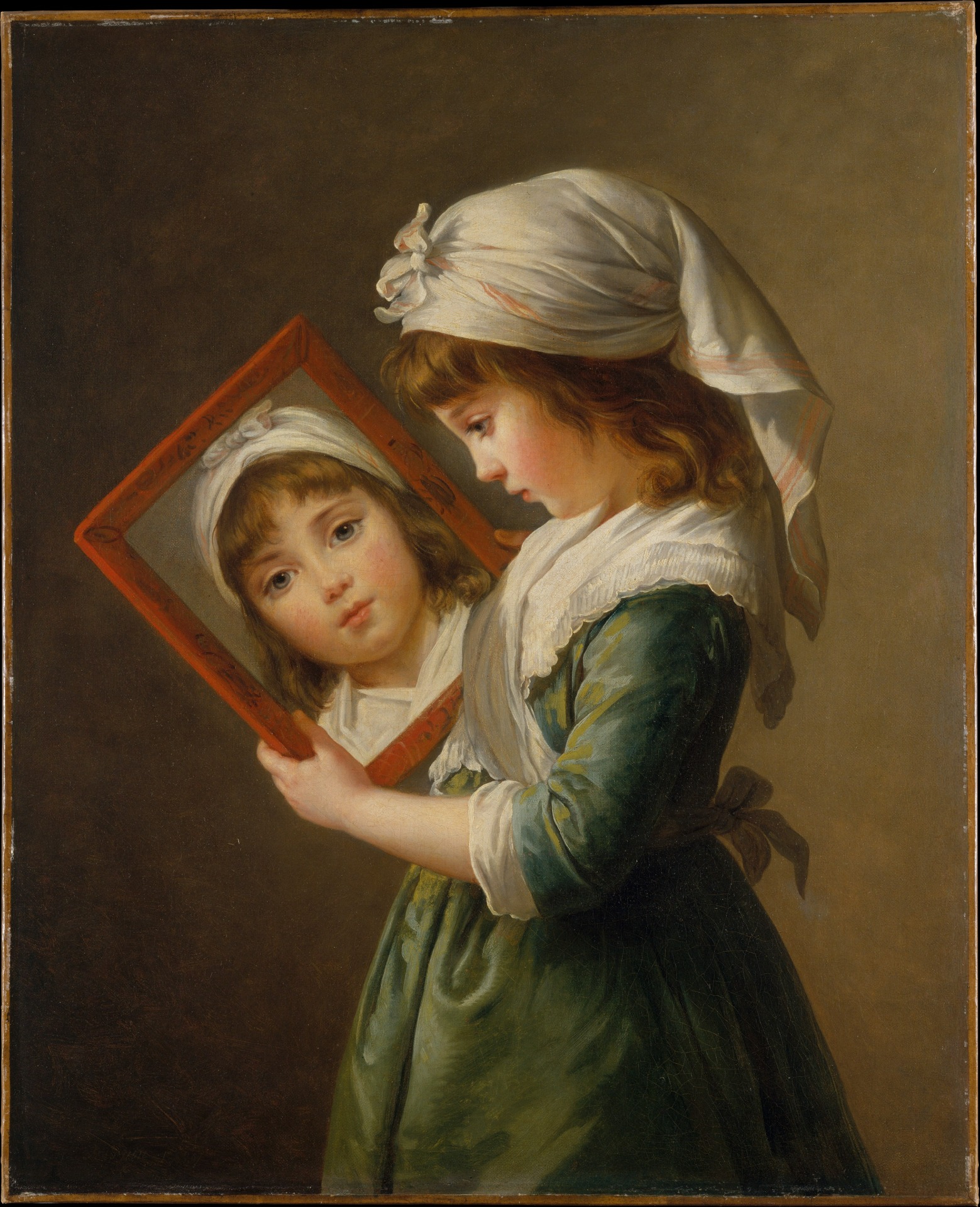 Elisabeth Vigée Le Brun: Looking in a Mirror (1787), Metropolitan Museum of Art